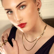 GINTA: Snake-Skin Textured 2-Layer Gold Necklace