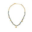 Style GITANJI: Blue Turquoise Stones with Gold Beads & Charms Chain Necklace
