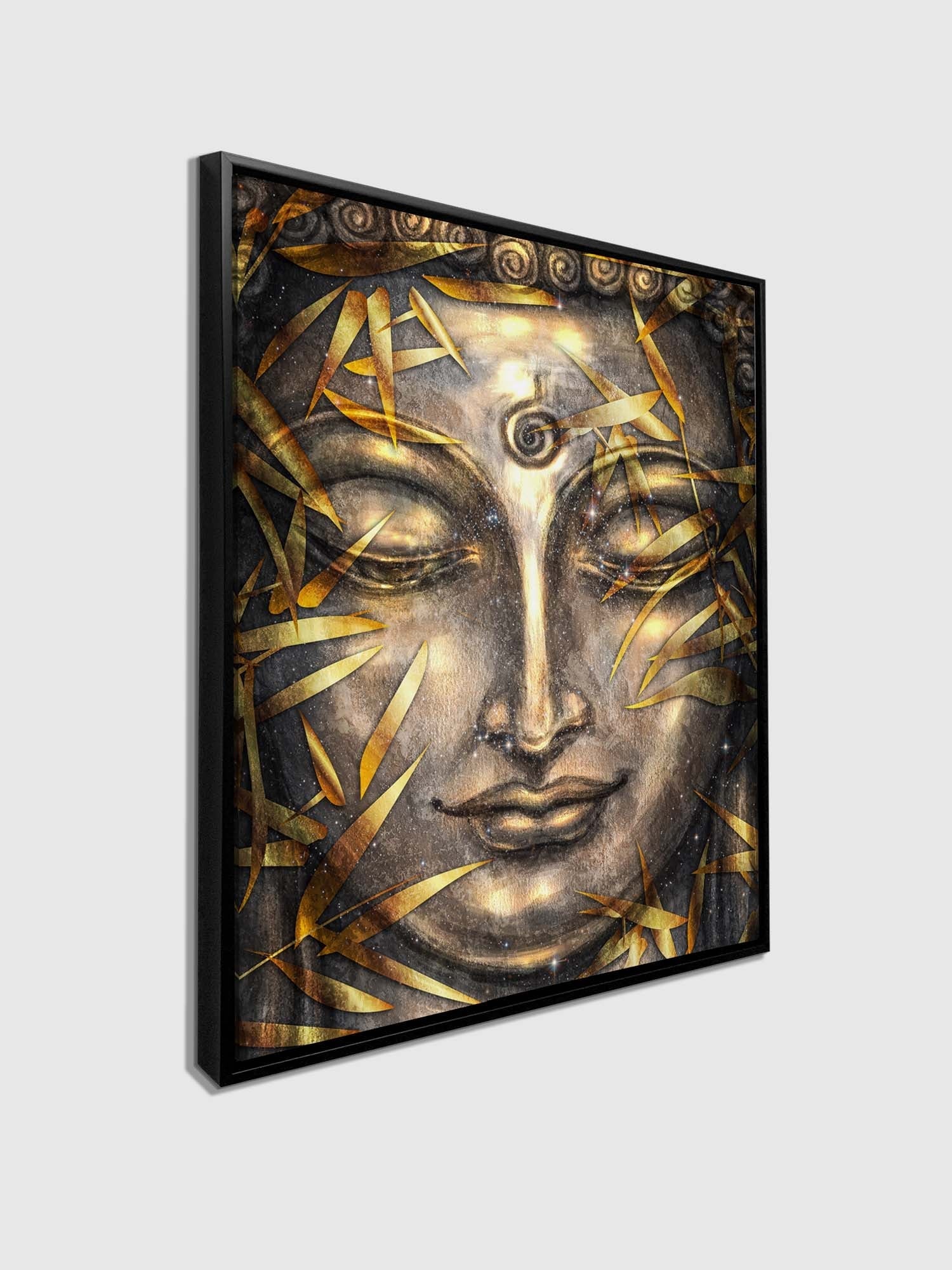 Art mural - Toile peinte Bouddha doré - Oeuvre d'art