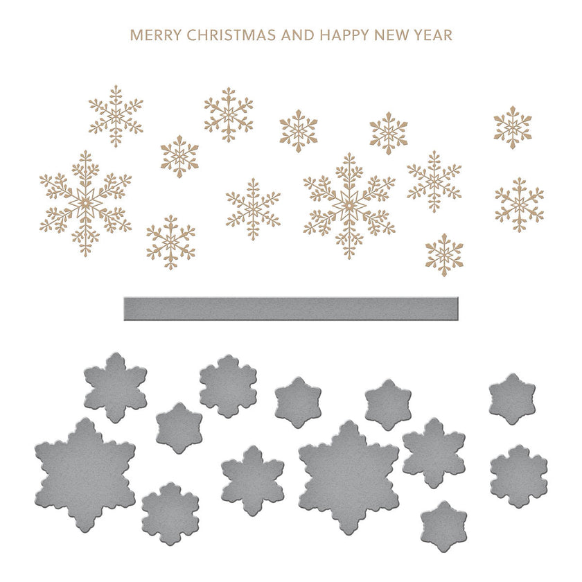 Glimmering Snowflakes Hot Foil Plate & Die Set  from the Bibi's Snowflakes Collection by Bibi Cameron