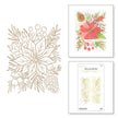 Full Bloom Poinsettia Hot Foil Plate from the Glimmer for the Holidays Collection