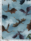 Dragon's Lair by Timeless Treasures - Dragons Repeat - Sky