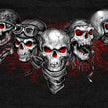 Men's Five Skull Zip Up Hoodie