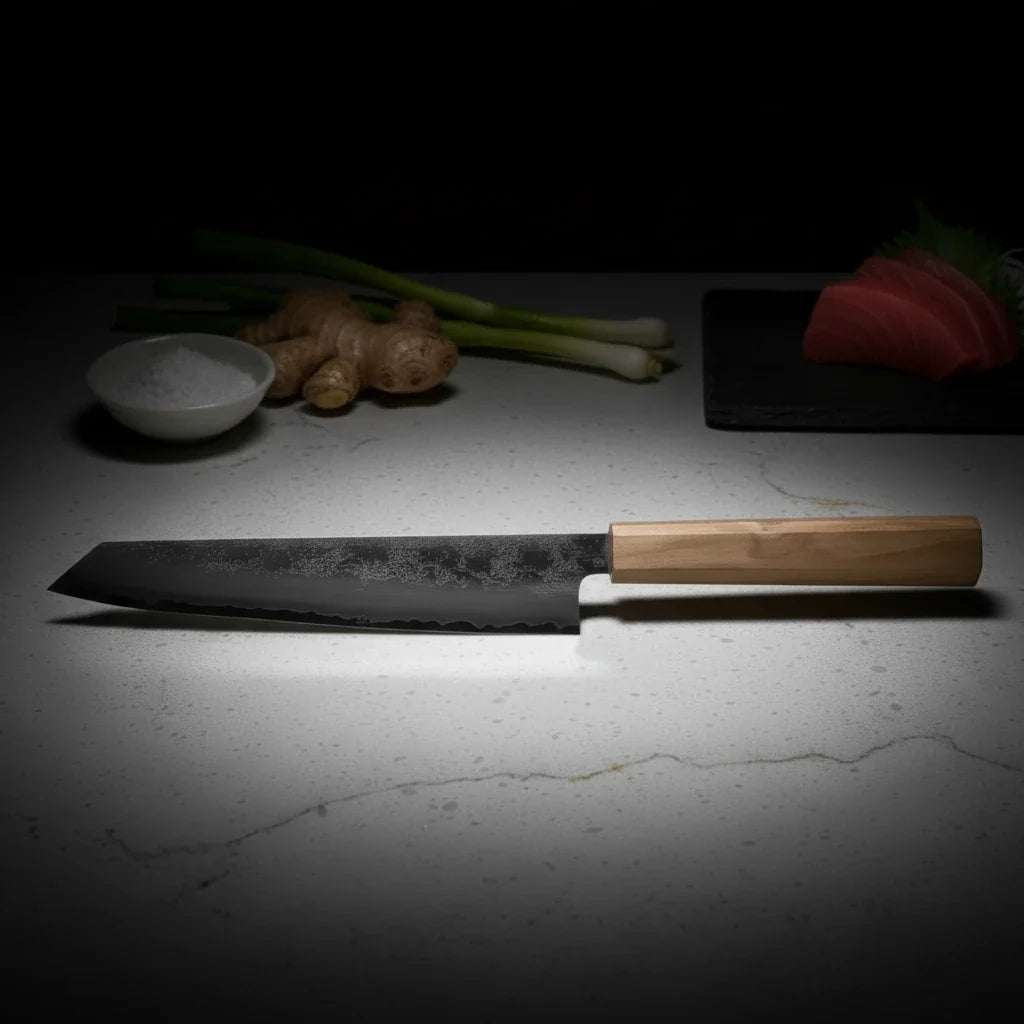 Ginrei Silver 3 Nashiji Kiritsuke Gyuto 205mm – Olive Wood Handle