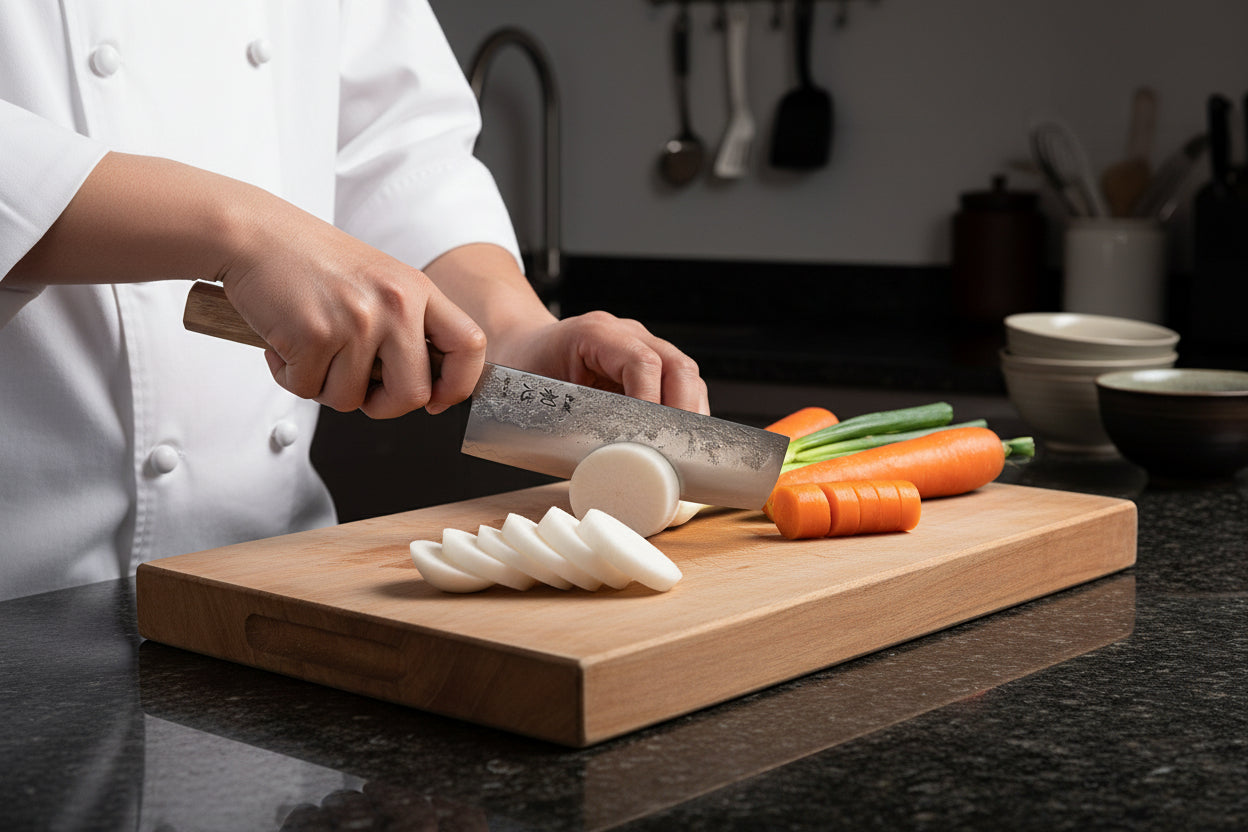 Ginrei Silver 3 Nashiji Nakiri Knife (Gingami No.3) 3-Layer – 170 mm