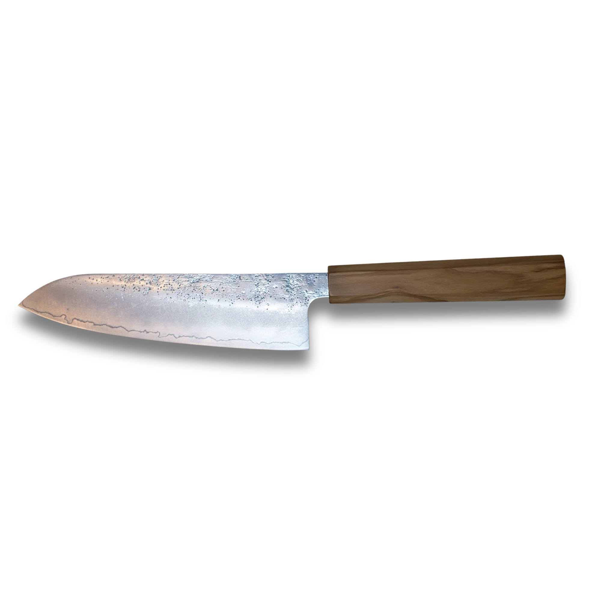 Ginrie Silver 3 3-Layer Nashiji Santoku 170mm with Olive Wood Handle