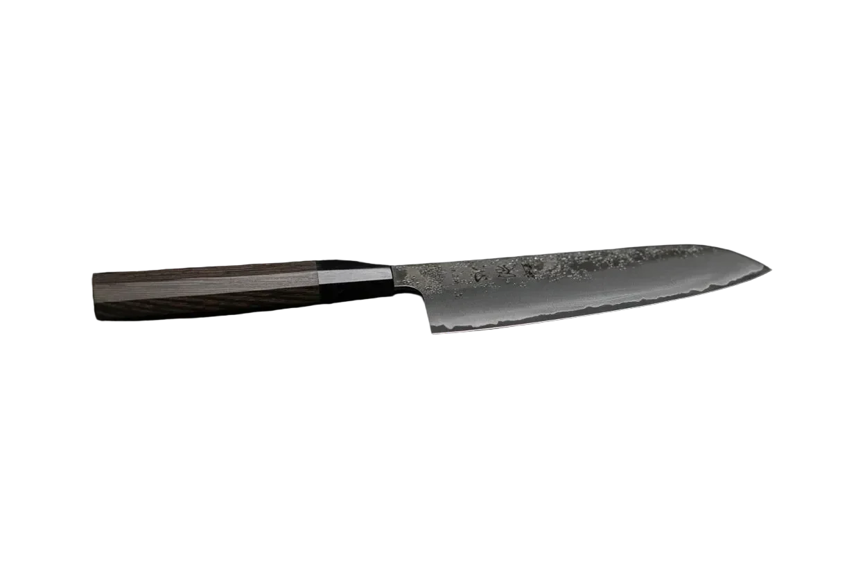 Ginrie Silver 3 Nashiji Santoku Knife 170mm with Wenge Handle