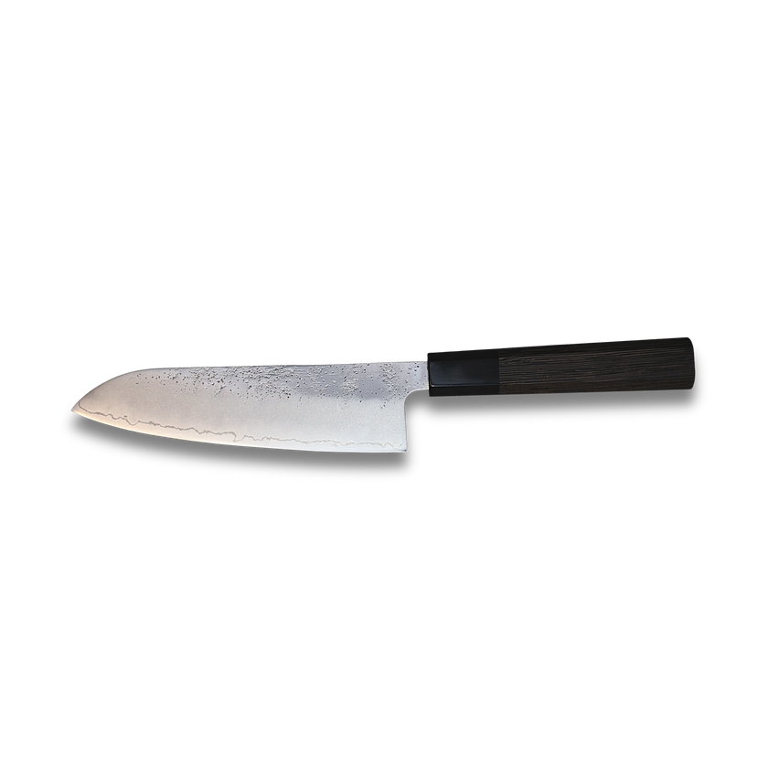 Ginrie Silver 3 Nashiji Santoku Knife 170mm with Wenge Handle