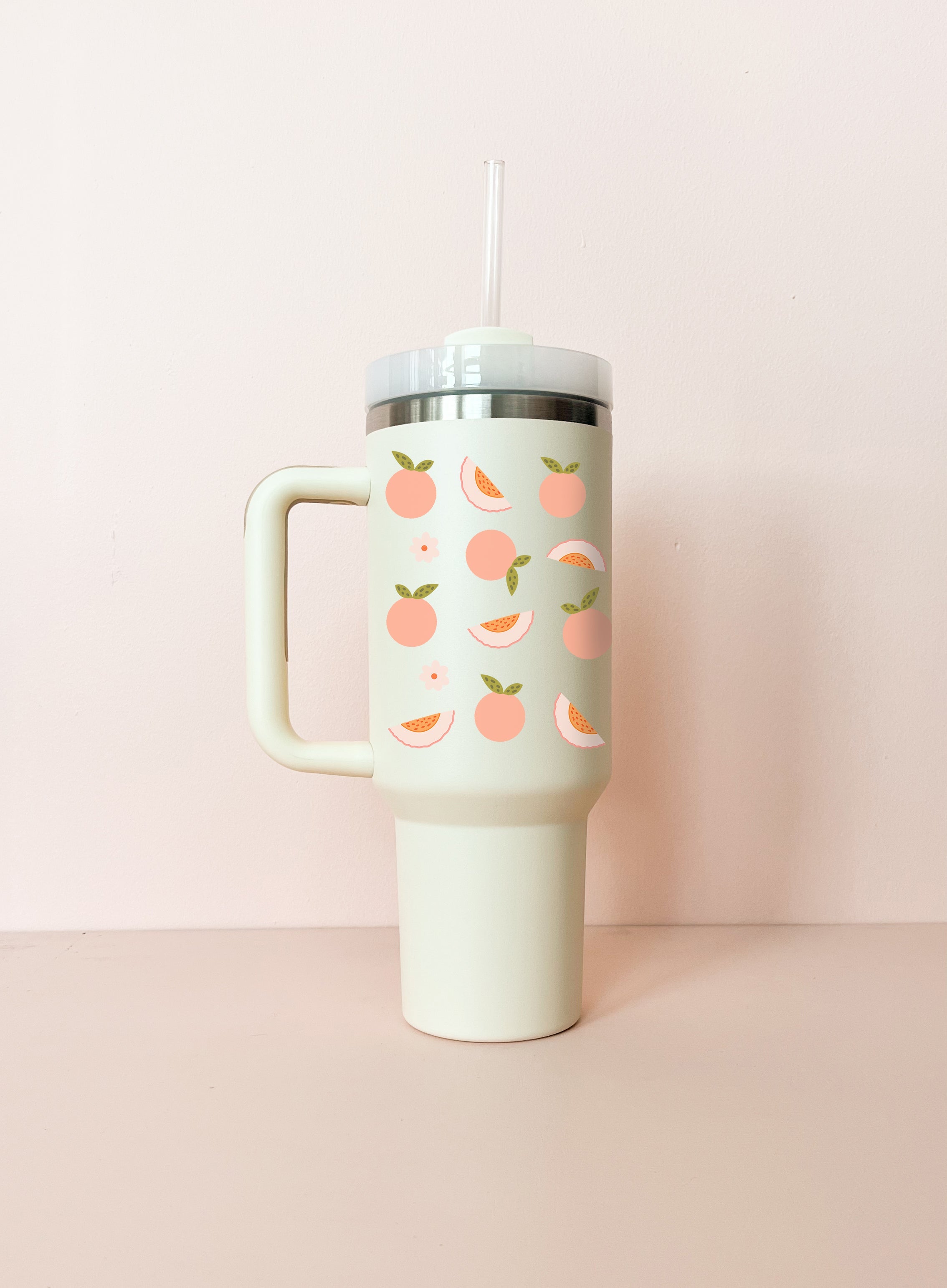 Gobelet isotherme 40oz - crème Punch aux pêches