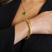 GOCHAR: Contemporary Elegance - Gold Bracelet with Surface Lines & Ball Bead Accents