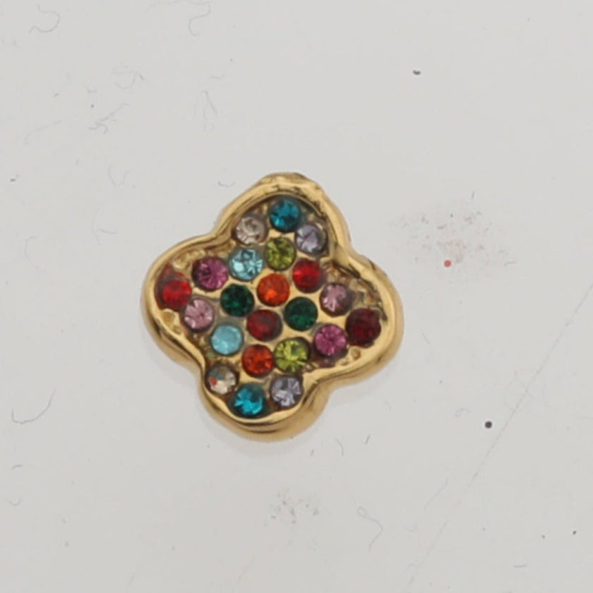 GOLDIE : Boucles d'oreilles à puces multicolores d'inspiration vintage.