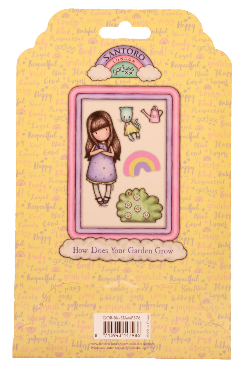 SAN Cling Stamp Gorjuss - Be Kind How Does Your Garden Grow 120x170x5mm 7 PC nr.576
