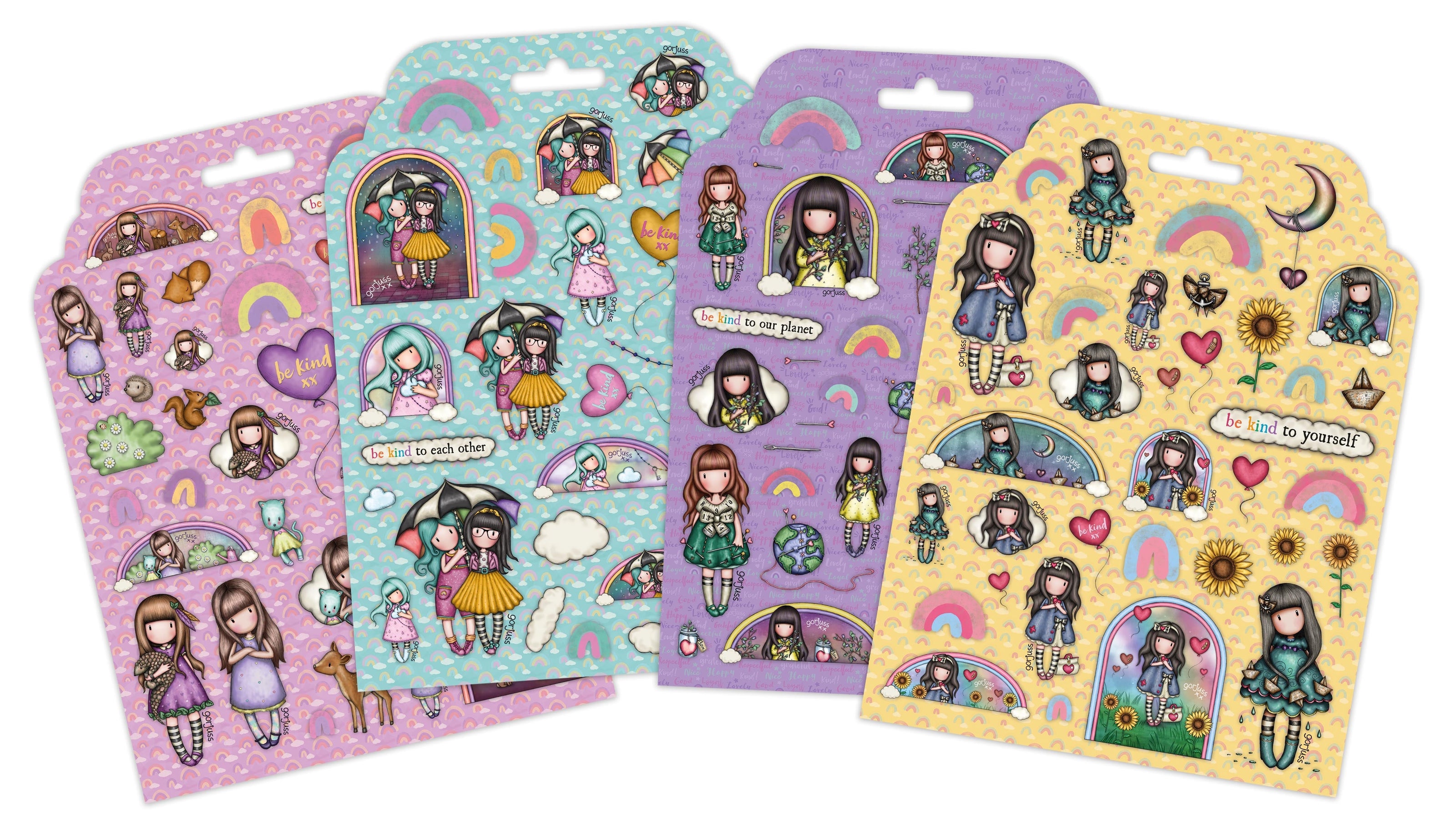 SAN Stickers Gorjuss - Be Kind 4x3 designs 152x203x3mm 12 SH nr.16