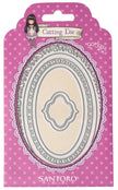GOR Cutting Die Oval Frames & Label Gorjuss 88x129x1mm 6 PC nr.474