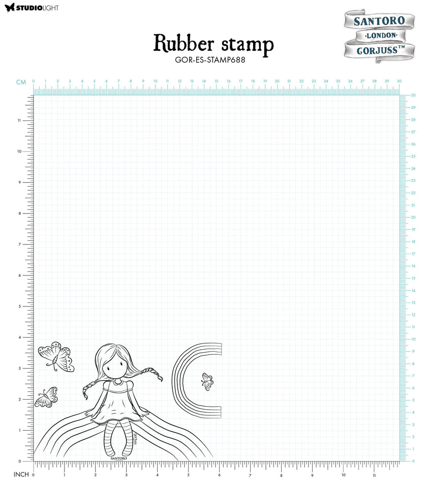 SAN Cling Stamp Rainbow Heaven Gorjuss Essentials 5 PC