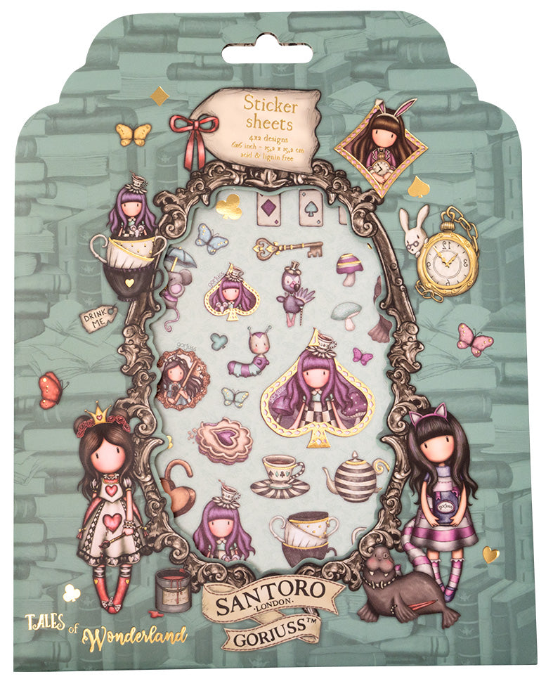 GOR Sticker Sheets 4x2 Designs Wonderland 152x152x3mm 8 SH nr.09