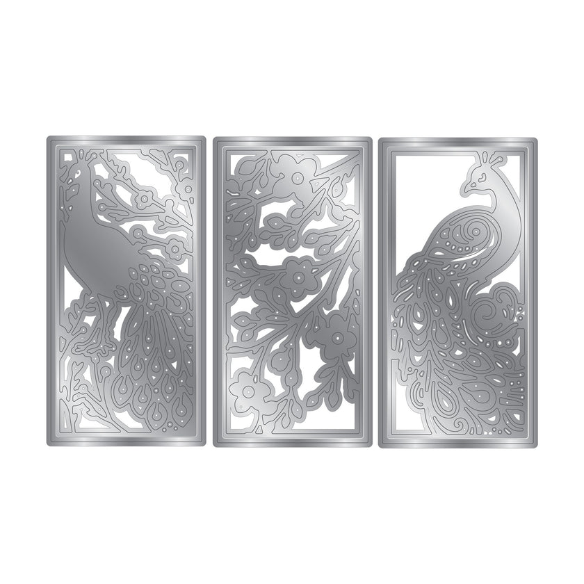 Graceful Plumes Metal Die Create-a-Card - Beauty & Elegance 