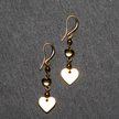Heart Drop Earring In Gold Plate
