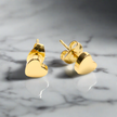 Heart Stud - Gold Plate