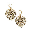 Hammered Leaf Earring - Gold Plate