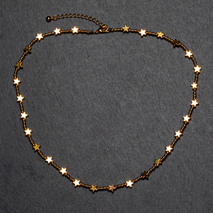 Short Star Necklace In Gold Plate