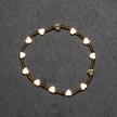 Elasticated Heart Bracelet In Gold Plate
