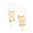 Ring & Charms Earring In Gold Plate