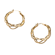 Twist Hoop Earrings - Gold Plate