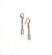 Long Chainlink Earrings with Enamel