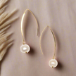 Pearl Hook Earrings - Gold Plate