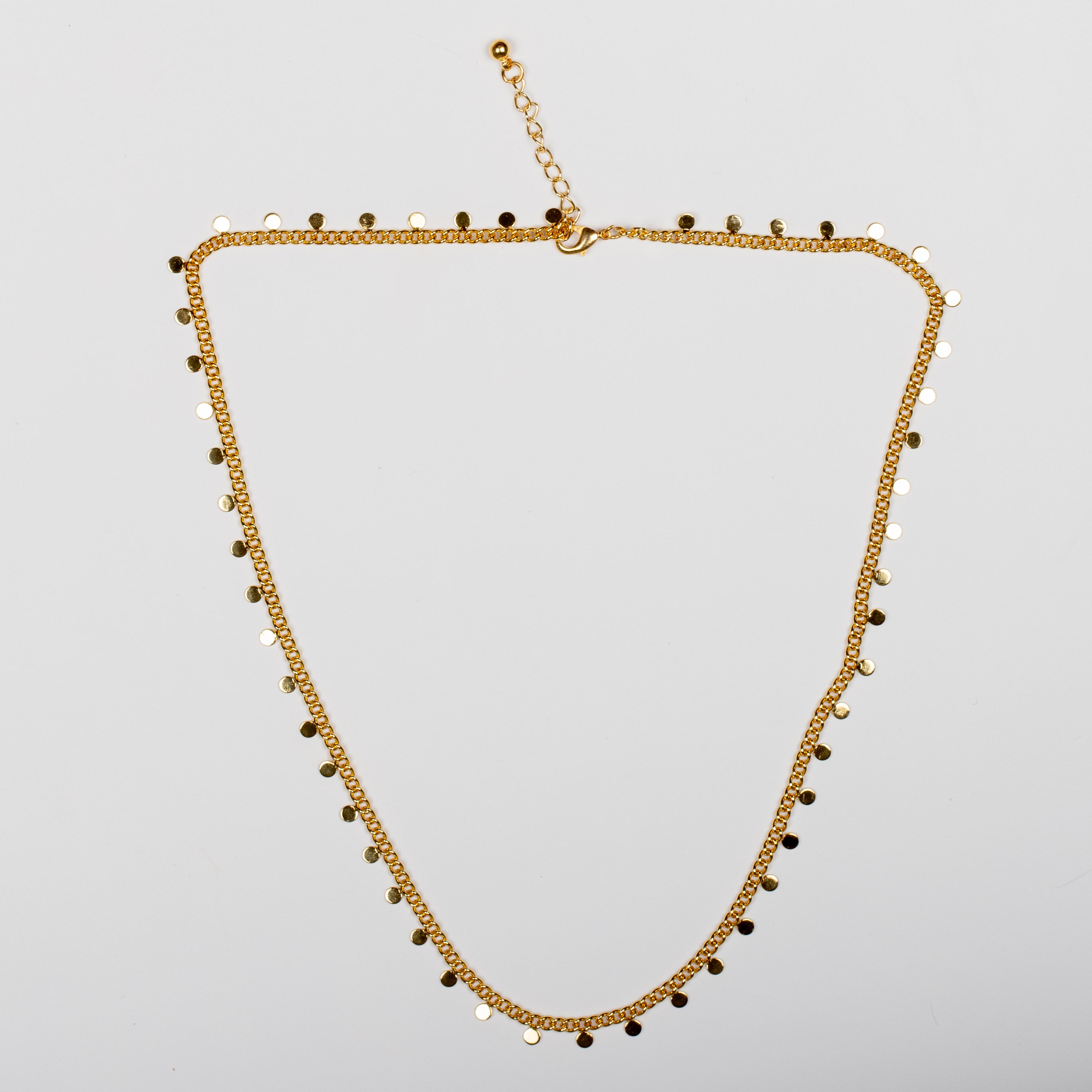 Disc Chain Necklace - Gold Plate