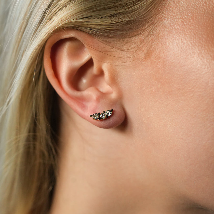 GRACE : Boucles d'oreilles Trio en Zirconium