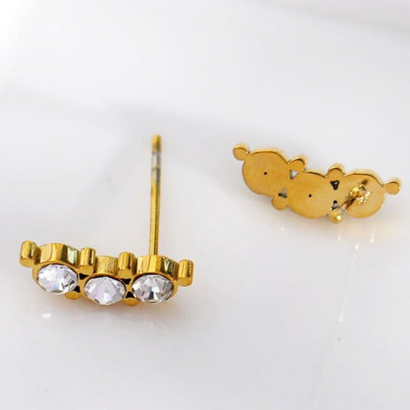 GRACE : Boucles d'oreilles Trio en Zirconium