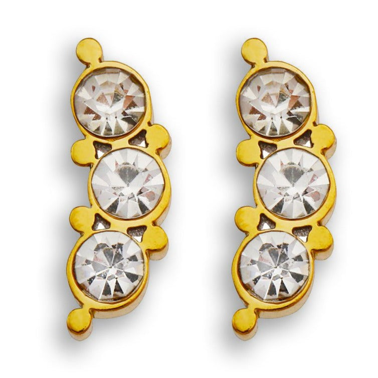 GRACE : Boucles d'oreilles Trio en Zirconium