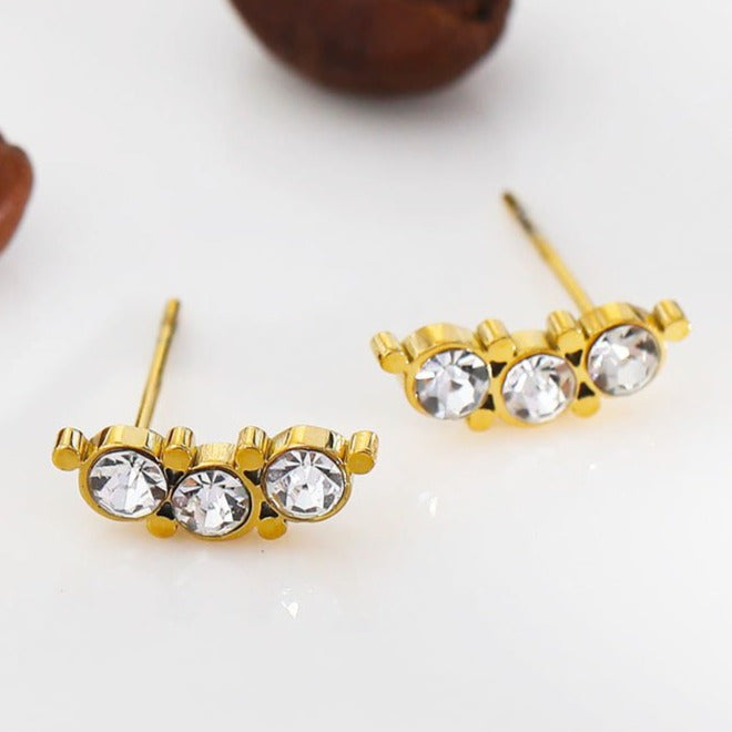 GRACE : Boucles d'oreilles Trio en Zirconium