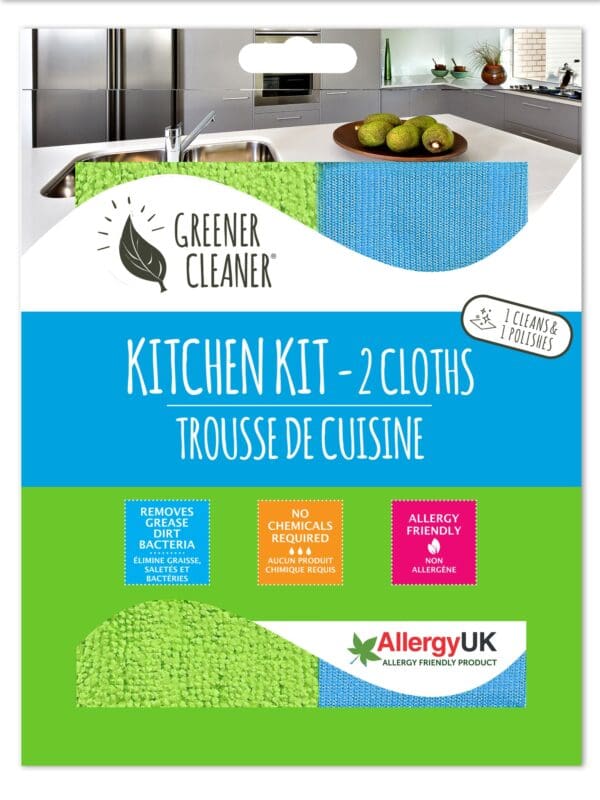 GREENER CLEANER - Kit de nettoyage de cuisine 2/ST