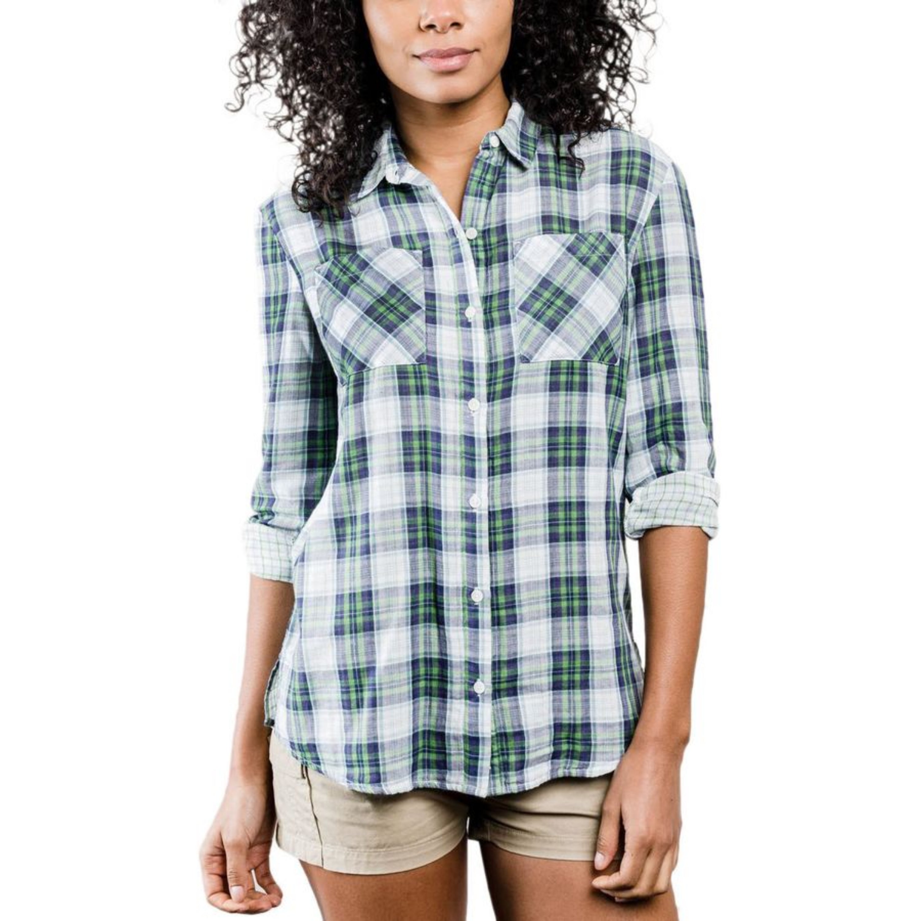 United By Blue Womens Stargrass Organic Cotton Plaid Shirts