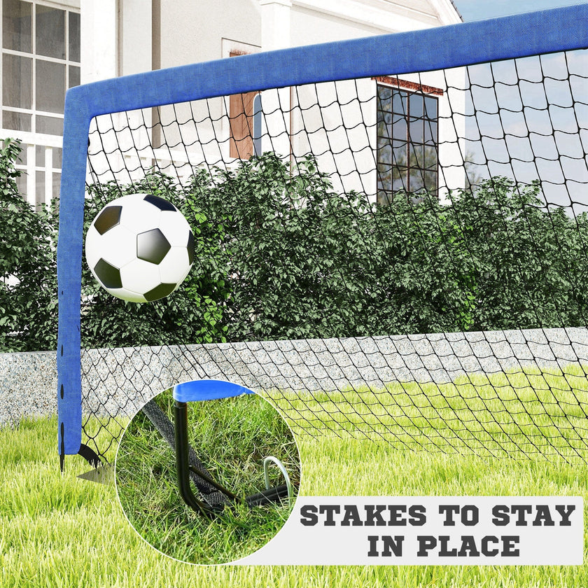 Soozier Set of 2 Soccer Nets for Backyard, Portable Soccer Goal for Practice with Carry Bag
