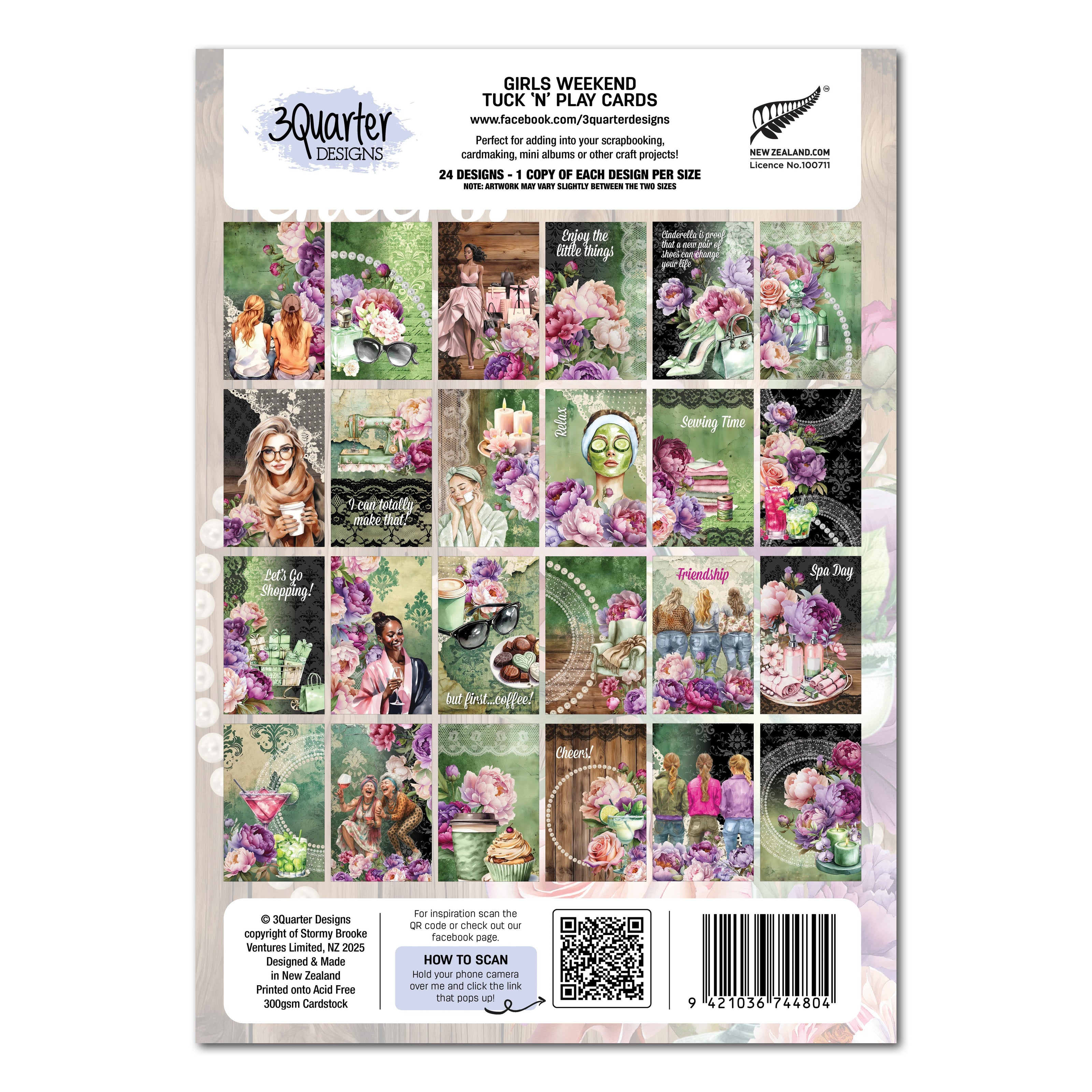3Quarter Designs Girls Weekend - Tuck N Play Cards