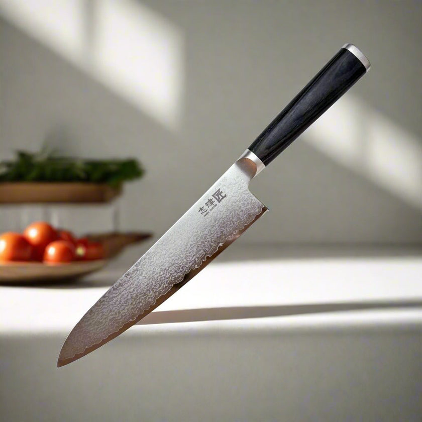 Miyako SUS 210mm Gyuto Knife - 33 Layer Damascus Steel Blade – Made in Japan