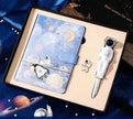 Galaxy Dream Coloring Page Notebook Cute Cartoon Astronaut