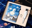 Galaxy Dream Coloring Page Notebook Cute Cartoon Astronaut