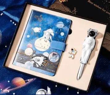 Galaxy Dream Coloring Page Notebook Cute Cartoon Astronaut