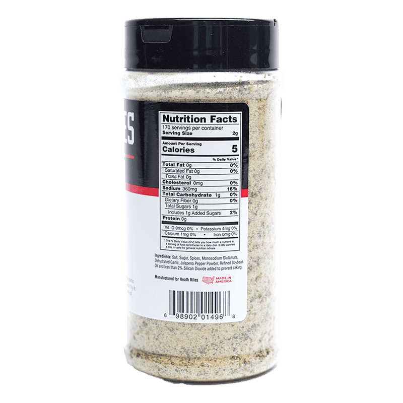 Heath Riles BBQ Authentic Garlic Jalapeño Rub