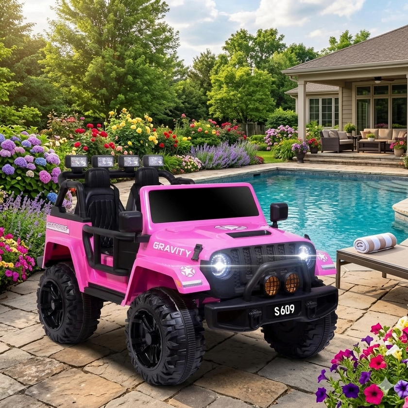 2026 24V Monster Jeep 2 Seater DELUXE Kids Ride On Car with Remote Control