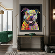 LOVE AND A DOG COLORFUL POP ART FRAMED WALL DECOR (33.5