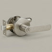 Flat Bar Door Lever, Satin Nickel or Matte Black — Interior Door Hardware Set