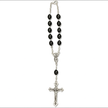 Black Wood Bead Auto Rosary
