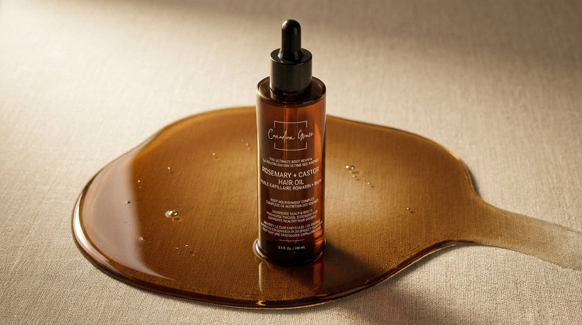 Canadian Grace Rosemary + Castor Hair Oil  - The Ultimate Root Revival For Scalp Activation & Growth Support