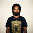 Ganesh T-shirt Black -  Metallic Gold